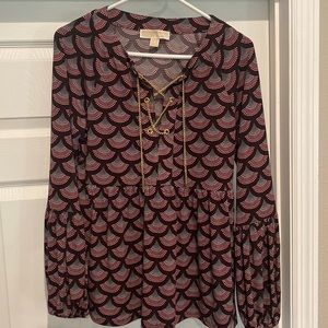 MICHAEL Michael Kors peplum blouse with chain detail